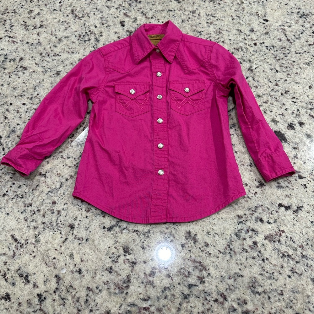 Wrangler Pink Western Button Down Shirt